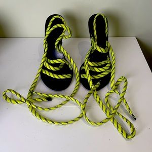 Balenciaga heels lace tie up